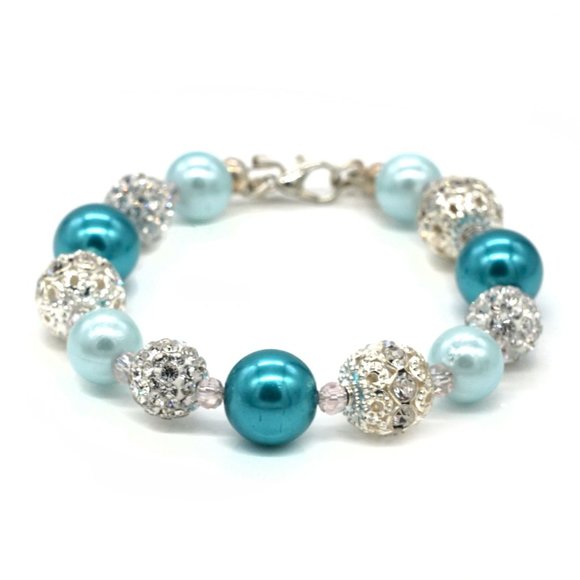 My Bead Emporium Jewelry - Custom made bracelet with blue and turquoise color beads